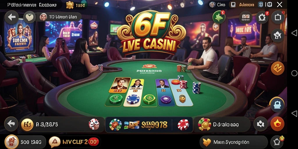Tampilan menarik gameplay Live Casino di 6CF yang mengasyikkan.