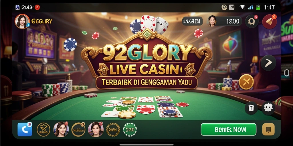 Tampilan gameplay menarik dalam 92GLORY Live Casino.