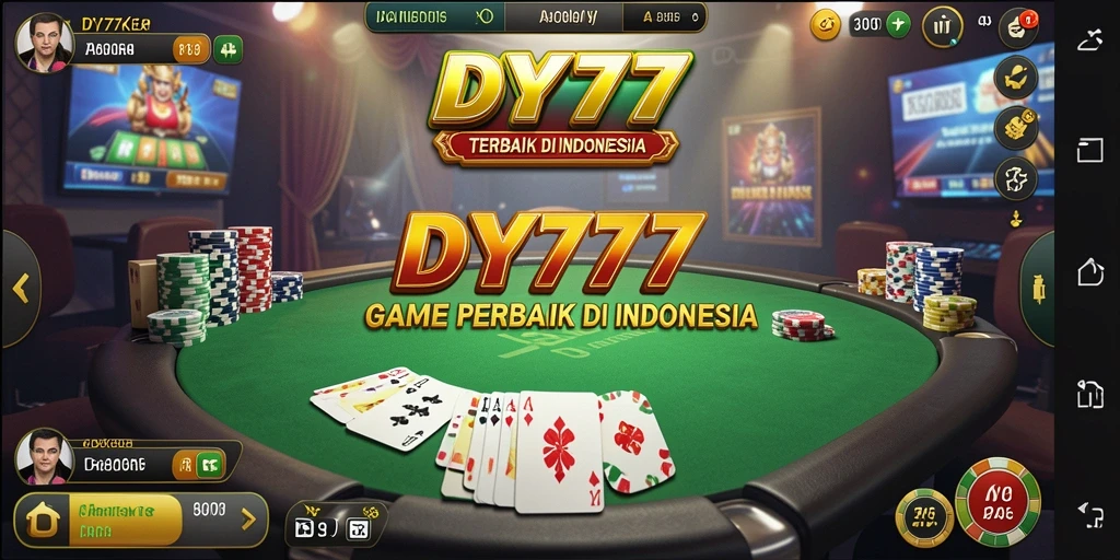Tampilan gameplay Poker yang mendebarkan di DY777.