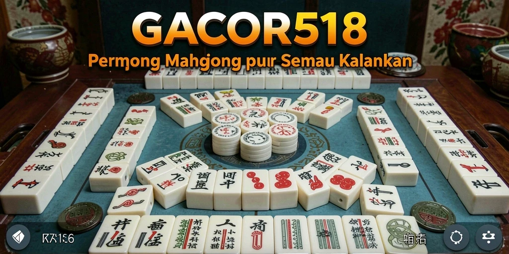 Tampilan gameplay menarik dari GACOR518 yang menggambarkan elemen Mahjong.