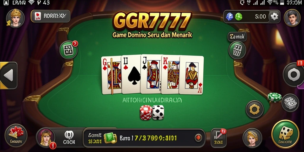 Tampilan gameplay seru GGR7777 saat bermain Domino.