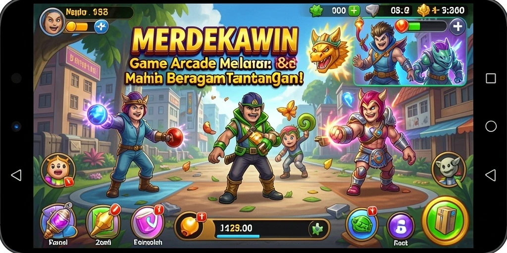 Tampilan gameplay seru dan menantang dari MERDEKAWIN yang memikat.