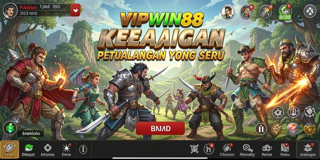 Screenshot utama <strong>VIPWIN88</strong> menampilkan gameplay petualangan yang mendebarkan.